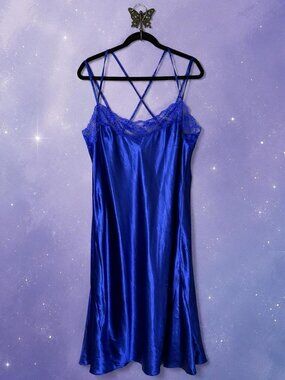 Amoureuse Blue Slip Dress